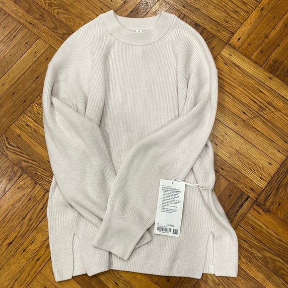 Lululemon Merino Wool-Blend Ribbed Crewneck Sweater size 8 - Picture 3 of 6